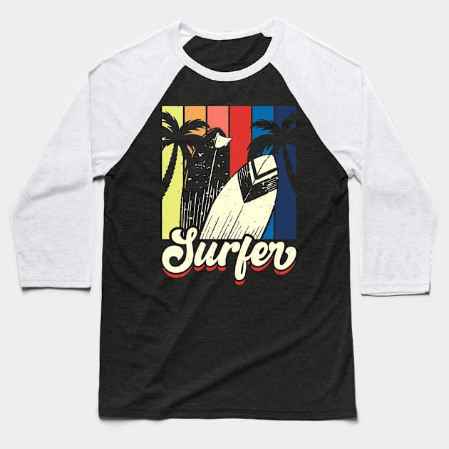 Surfer T Shirt For Women Men Baseball T-Shirt by QueenTees